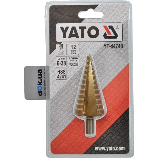 Свердло Yato ступеневе по металу YT-44740 6-38 мм