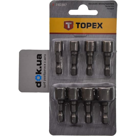 Набір бит Topex 39D387 8 шт.