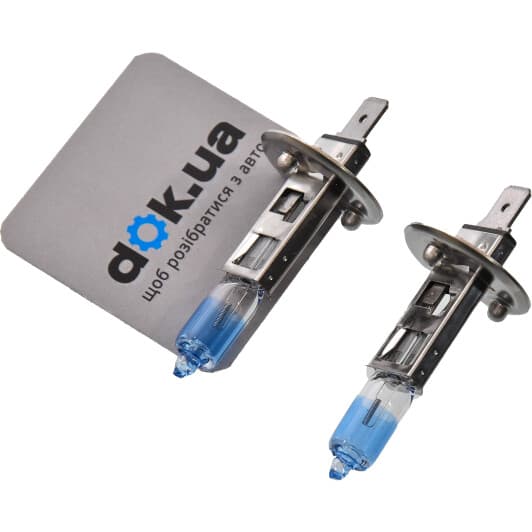 Автолампа Bosch Ultra White H1 P14,5s 55 W прозрачно-голубая 1987301180