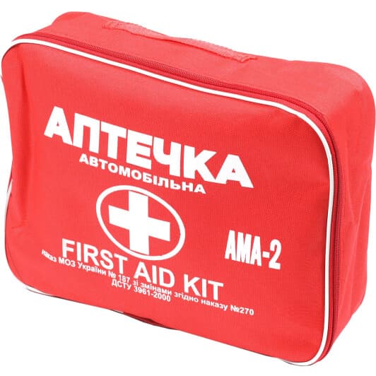 Аптечка автомобильная Дорожная Карта АМА-2 в мягком чехле DK-TY007