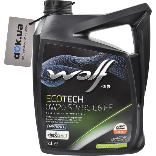 Wolf Ecotech SP/RC G6 FE 0W-20 (4 л) моторное масло