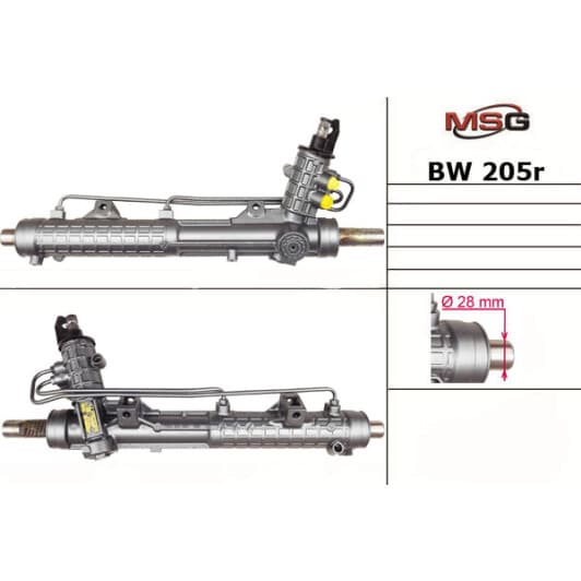 bw205r MSG (відновлення) Рулевая рейка для BMW 3 Series