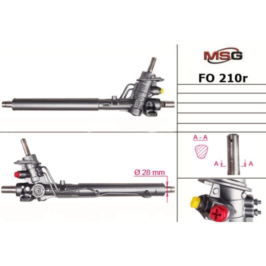 fo210r MSG (відновлення) Кермова рейка