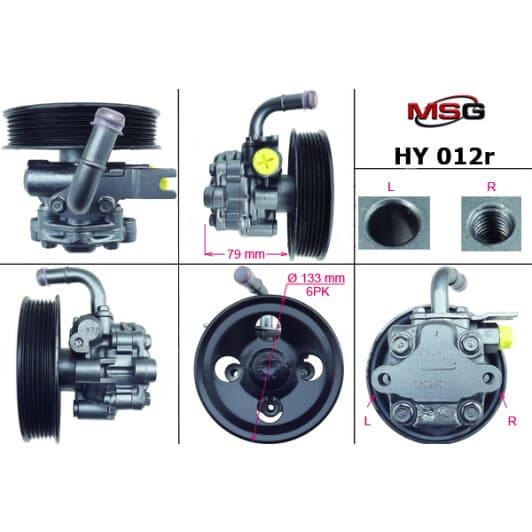 hy012r MSG (відновлення) Насос ГУР для Hyundai Sonata