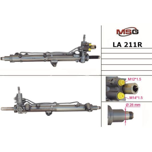 la211r MSG (відновлення) Рулевая рейка для Lancia Thesis