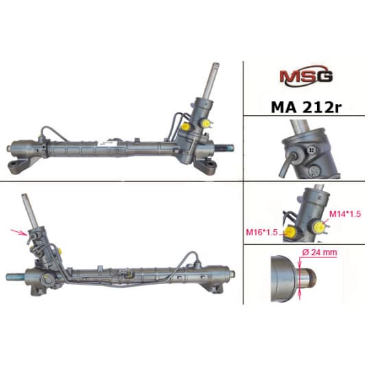 ma212r MSG (відновлення) Кермова рейка