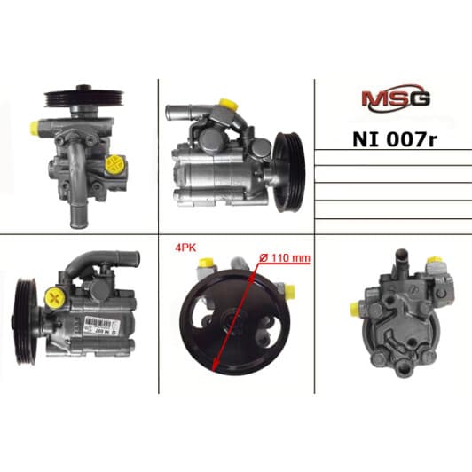 ni007r MSG (відновлення) Насос ГУР для Nissan 300 ZX