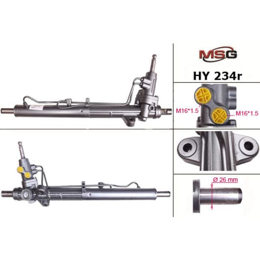 hy234r MSG (відновлення) Рулевая рейка