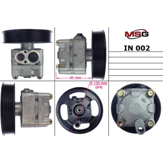 IN002 MSG Насос ГУР для Infiniti FX35