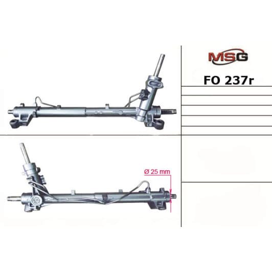 fo237r MSG (відновлення) Кермова рейка