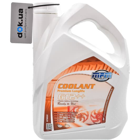 MPM G12++ красный -40 °C, 5 л (87005C) готовый антифриз