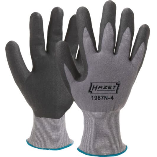 Рукавички робочі Hazet хб з поліестеровим покриттям чорні