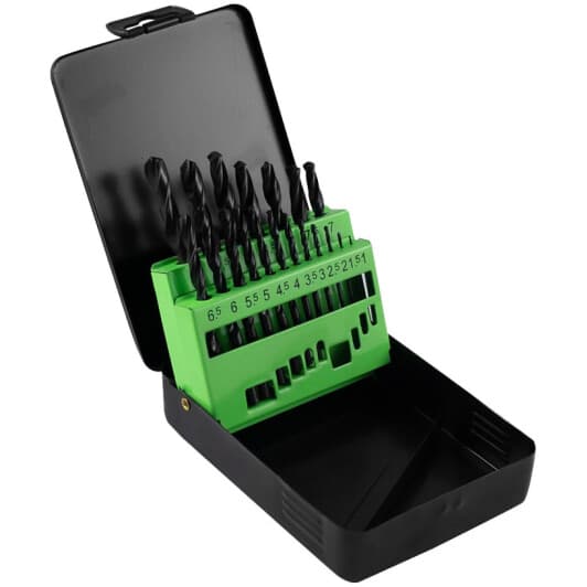 Набор сверл JBM спиральных по металлу 58353 1-10 мм 19 шт.