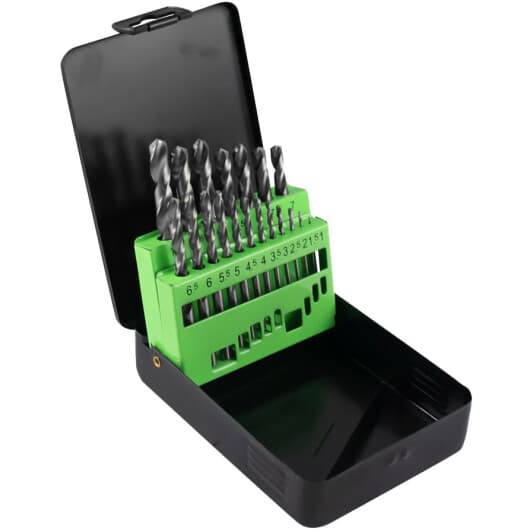 Набор сверл JBM спиральных по металлу 53854 1-10 мм 19 шт.