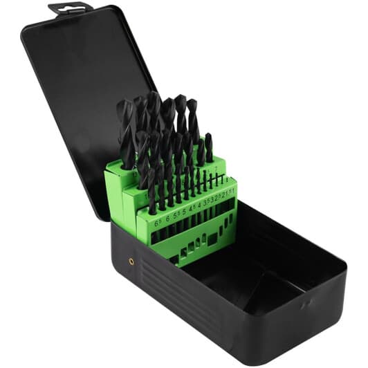 Набор сверл JBM спиральных по металлу 53855 1-13 мм 25 шт.