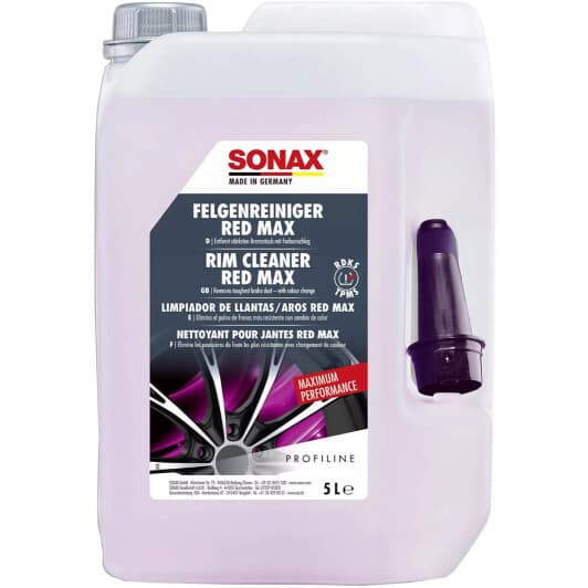 Очисник дисків Sonax ProfiLine Felgen Reiniger Red Max 231505 5000 мл