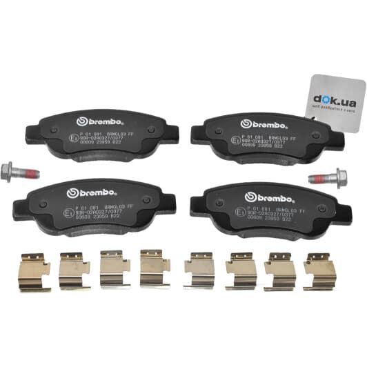 P 61 081 Brembo Тормозные колодки