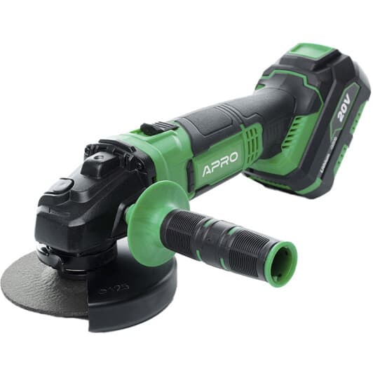 Болгарка аккумуляторная Apro (1 аккумулятор + ЗУ + чехол)