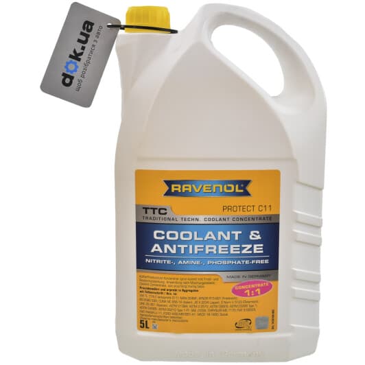 Ravenol TTC G11 жовтий 5 л концентрат антифризу