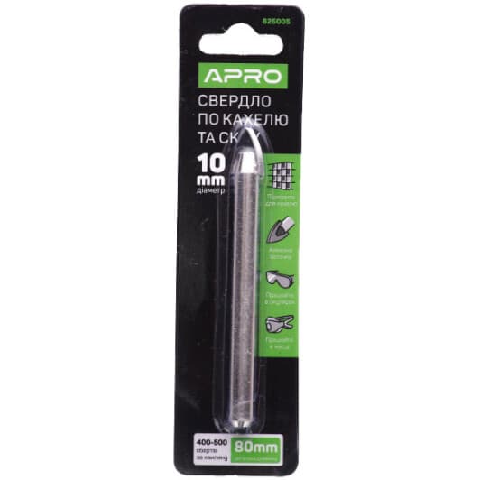 Сверло Apro конусное по плитке и стеклу 825005 10 мм
