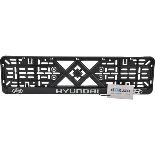 Рамка номерного знака Vitol 50261 цвет черный на Hyundai