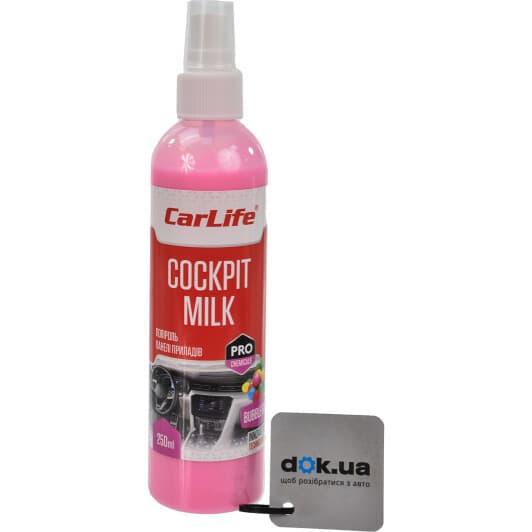 Поліроль для салону Carlife Cockpit Milk bubble gum 250 мл