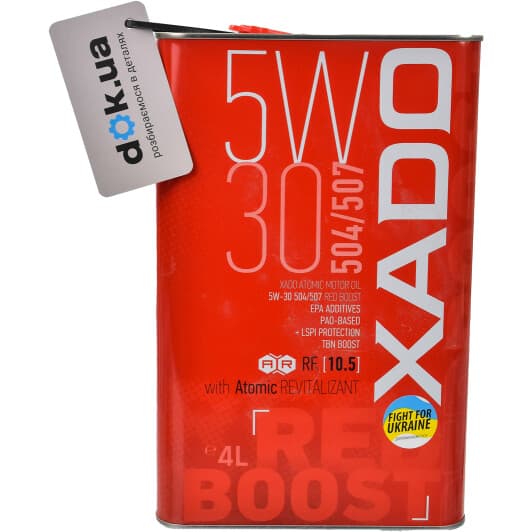 Xado Atomic Oil 504/507 Red Boost 5W-30 (4 л) моторное масло