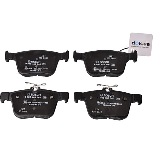 0 986 495 346 Bosch Гальмівні колодки