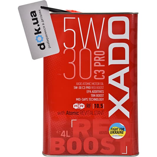 Xado Atomic Oil C3 Pro RED BOOST 5W-30 (4 л) моторна олива