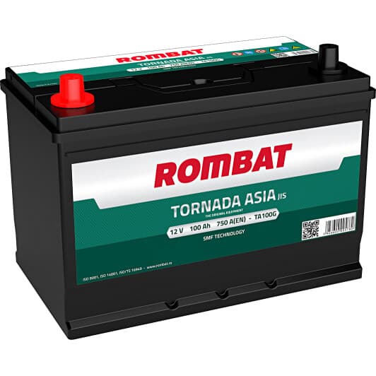Акумулятор Rombat 6 CT-100-L Tornada Asia TA100G