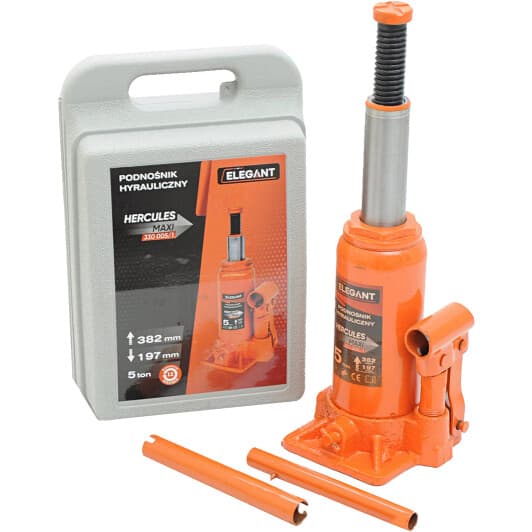 Домкрат Elegant Hercules Maxi пляшковий гідравлічний 5 т EL330005-1