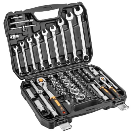 Набір торцевих головок та компонентів Neo Tools 10-058 1/2", 1/4" (82 пр.)