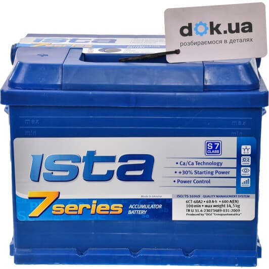 Аккумулятор Ista 6 CT-60-L 7 Series 5602212