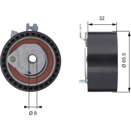 T43064 Gates Натяжной ролик ремня ГРМ