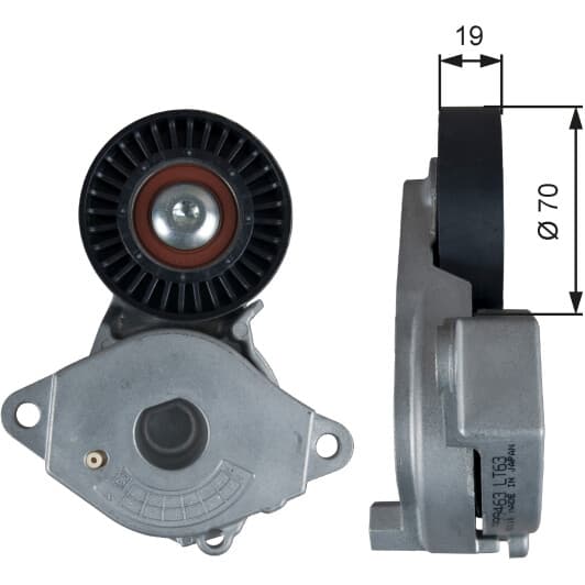 T39355 Gates Натяжной ролик поликлинового ремня