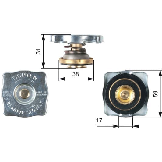 RC130 Gates Кришка радіатора
