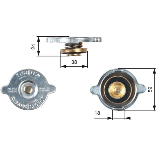 RC125 Gates Крышка радиатора