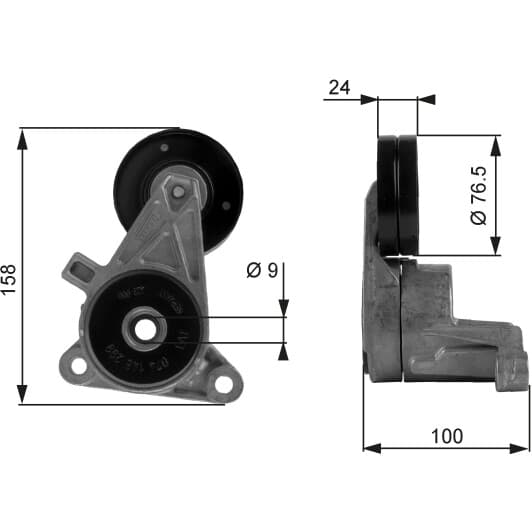 T38437 Gates Натяжний ролик поліклинового ременя