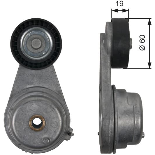 T39190 Gates Натяжний ролик поліклинового ременя для Smart Fortwo
