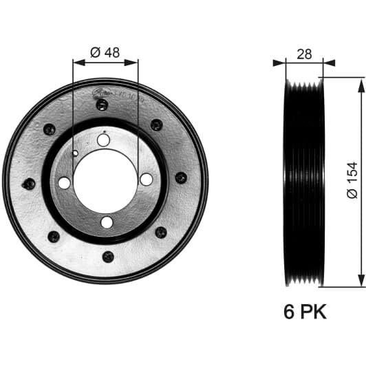 TVD1029 Gates Шкив коленчатого вала