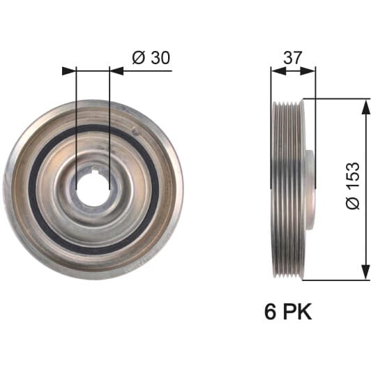 TVD1090 Gates Шків колінчастого вала