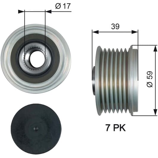 OAP7189 Gates Муфта генератора