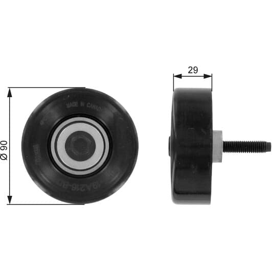 T36089 Gates Обвідний ролик поліклинового ременя