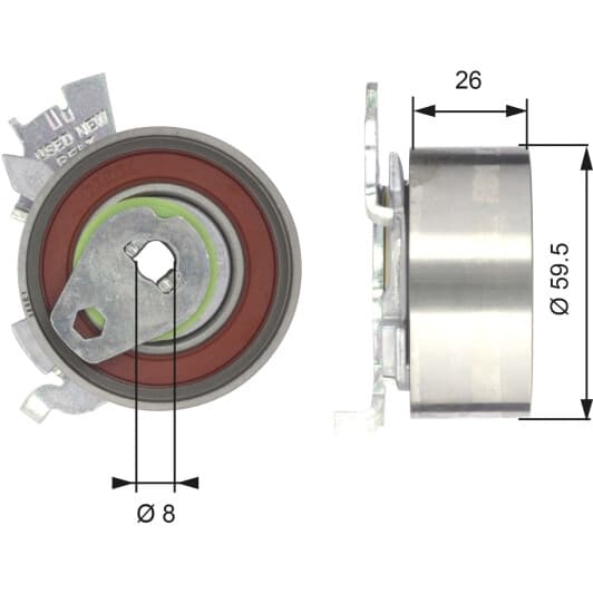 T43106 Gates Натяжний ролик ременя ГРМ