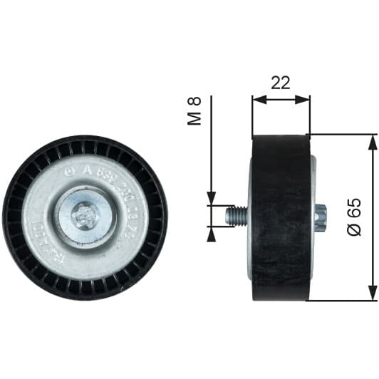 T36734 Gates Обвідний ролик поліклинового ременя