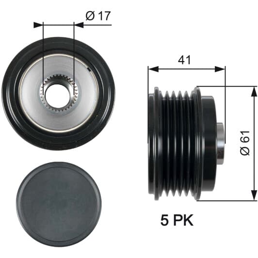 OAP7173 Gates Муфта генератора