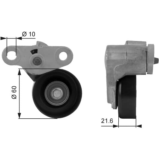 T38159 Gates Натяжной ролик поликлинового ремня
