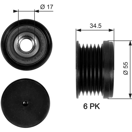 OAP7090 Gates Муфта генератора