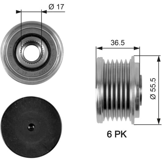 OAP7049 Gates Муфта генератора