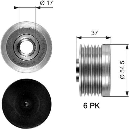 OAP7034 Gates Муфта генератора